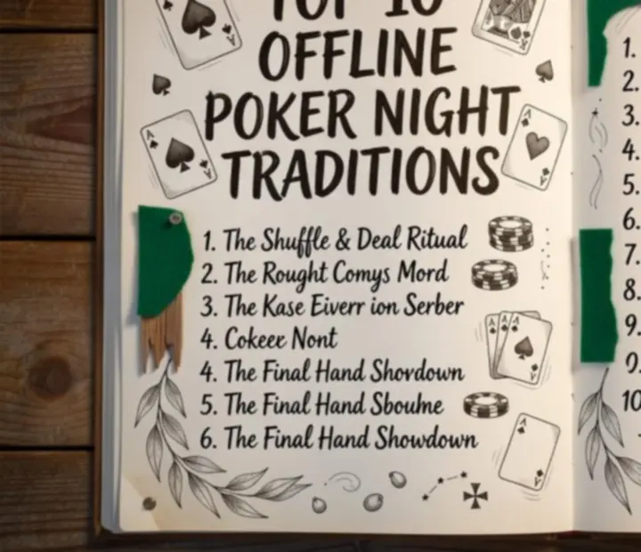 Collage of offline poker night traditions in a warm Australian card lounge