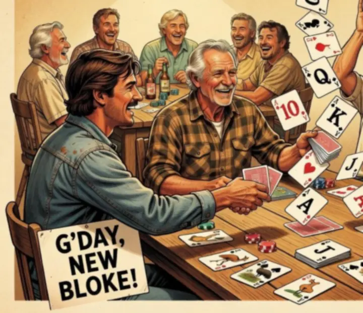 Editorial collage of poker traditions and playing card illustrations